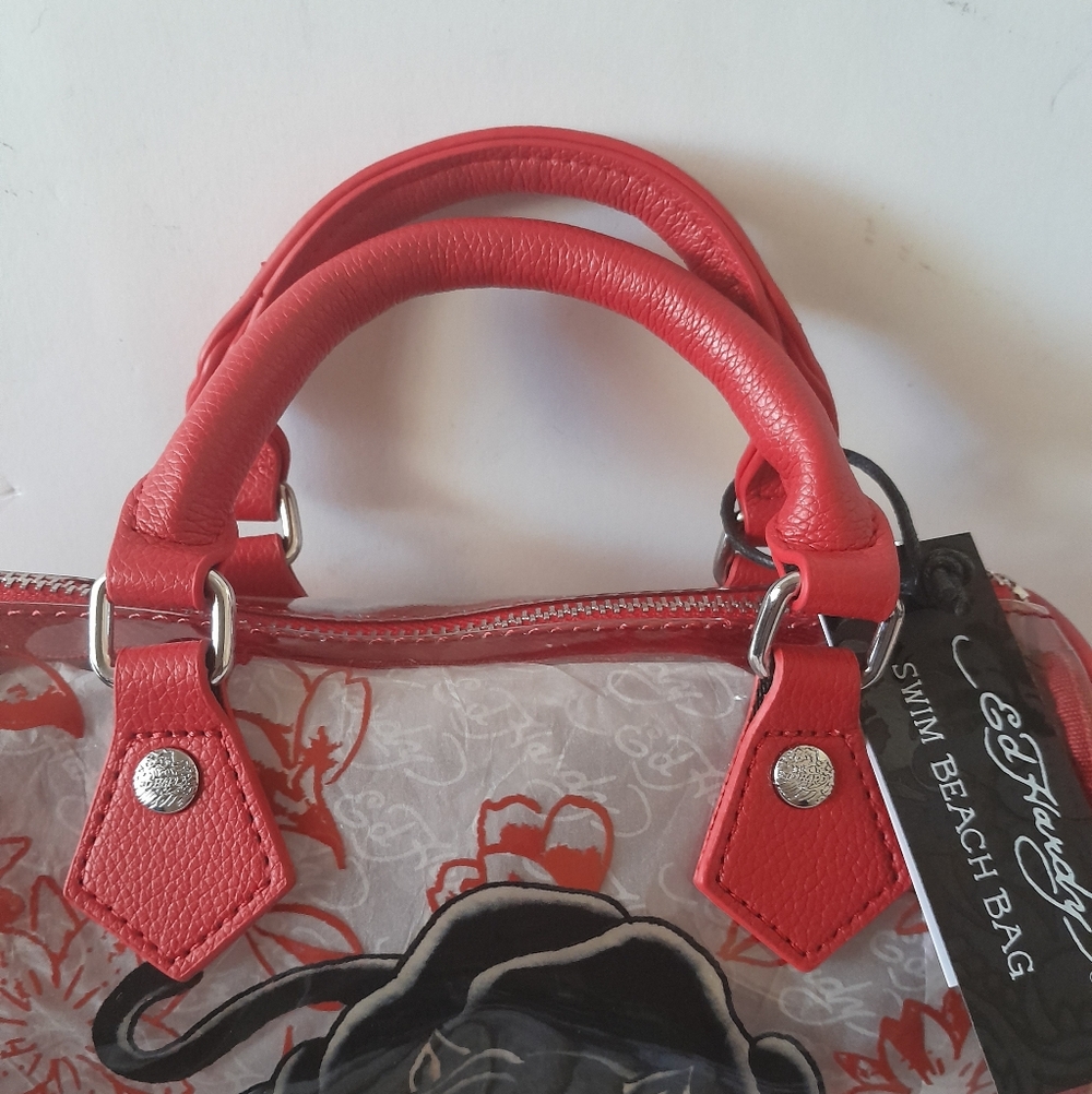 Ed Hardy Panther Clear Crossbody Satchel Beach Bag - Picture 8 of 13